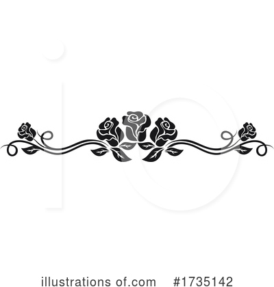 Royalty-Free (RF) Rose Clipart Illustration by Vector Tradition SM - Stock Sample #1735142