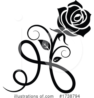 Royalty-Free (RF) Rose Clipart Illustration by Vector Tradition SM - Stock Sample #1738794