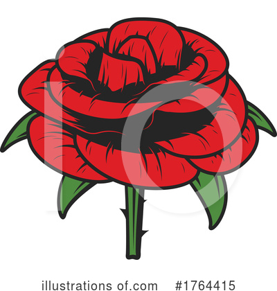 Royalty-Free (RF) Rose Clipart Illustration by Vector Tradition SM - Stock Sample #1764415