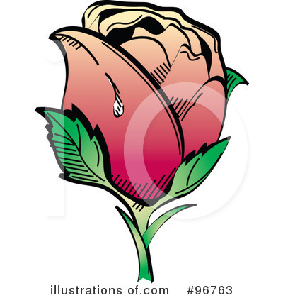 Royalty-Free (RF) Rose Clipart Illustration by Andy Nortnik - Stock Sample #96763