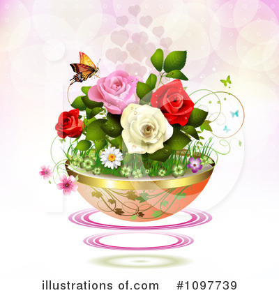 Royalty-Free (RF) Roses Clipart Illustration by merlinul - Stock Sample #1097739
