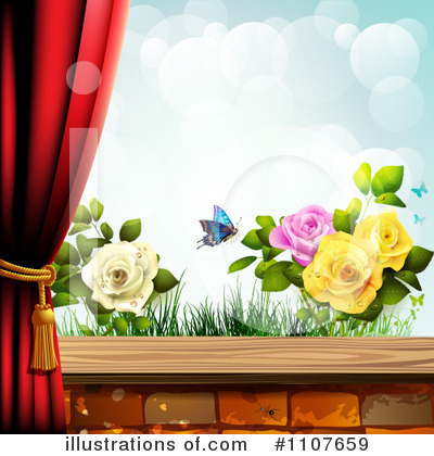 Royalty-Free (RF) Roses Clipart Illustration by merlinul - Stock Sample #1107659