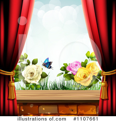 Curtains Clipart #1107661 by merlinul