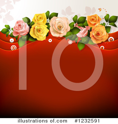 Royalty-Free (RF) Roses Clipart Illustration by merlinul - Stock Sample #1232591