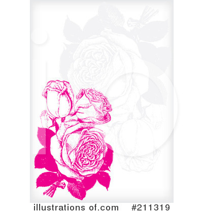 Royalty-Free (RF) Roses Clipart Illustration by Eugene - Stock Sample #211319