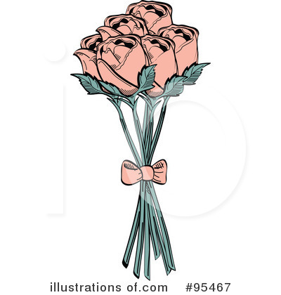 Royalty-Free (RF) Roses Clipart Illustration by Andy Nortnik - Stock Sample #95467