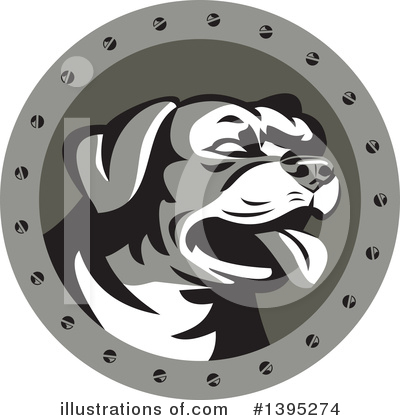 Royalty-Free (RF) Rottweiler Clipart Illustration by patrimonio - Stock Sample #1395274