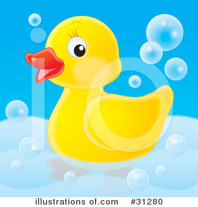 Royalty-Free (RF) Rubber Ducky Clipart Illustration by Alex Bannykh - Stock Sample #31280