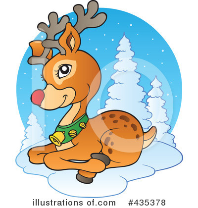 Royalty-Free (RF) Rudolph Clipart Illustration by visekart - Stock Sample #435378