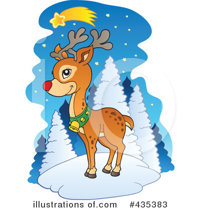 Royalty-Free (RF) Rudolph Clipart Illustration by visekart - Stock Sample #435383