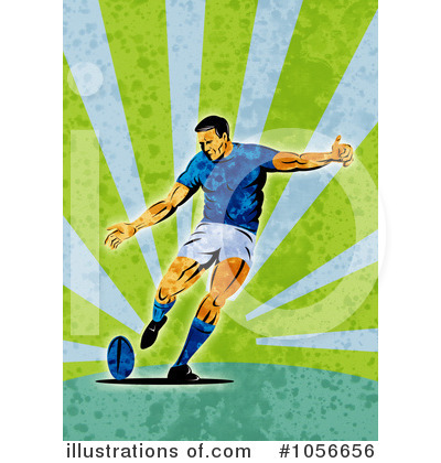 Royalty-Free (RF) Rugby Clipart Illustration by patrimonio - Stock Sample #1056656