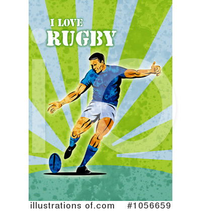 Royalty-Free (RF) Rugby Clipart Illustration by patrimonio - Stock Sample #1056659