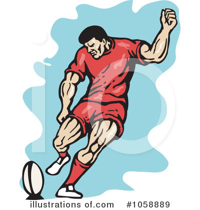 Royalty-Free (RF) Rugby Clipart Illustration by patrimonio - Stock Sample #1058889