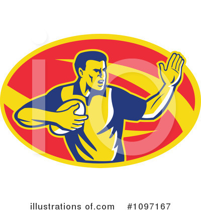 Royalty-Free (RF) Rugby Clipart Illustration by patrimonio - Stock Sample #1097167