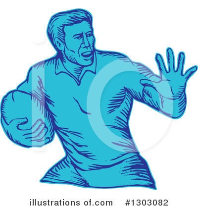 Rugby Player Clipart #1303082 by patrimonio