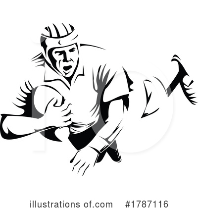 Royalty-Free (RF) Rugby Clipart Illustration by patrimonio - Stock Sample #1787116