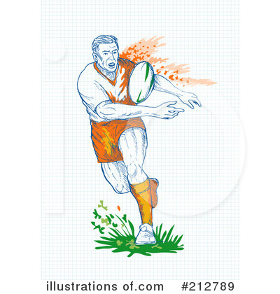 Royalty-Free (RF) Rugby Clipart Illustration by patrimonio - Stock Sample #212789