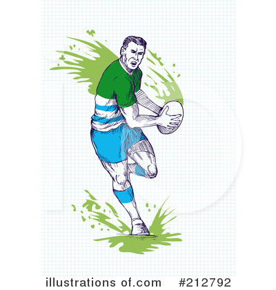 Royalty-Free (RF) Rugby Clipart Illustration by patrimonio - Stock Sample #212792