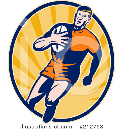 Royalty-Free (RF) Rugby Clipart Illustration by patrimonio - Stock Sample #212793
