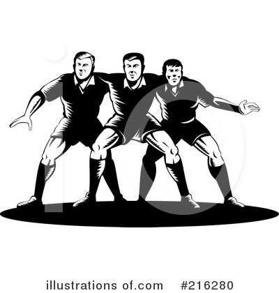 Royalty-Free (RF) Rugby Clipart Illustration by patrimonio - Stock Sample #216280