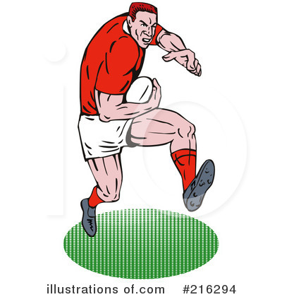 Royalty-Free (RF) Rugby Clipart Illustration by patrimonio - Stock Sample #216294
