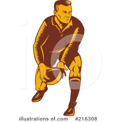 Royalty-Free (RF) Rugby Clipart Illustration by patrimonio - Stock Sample #216308