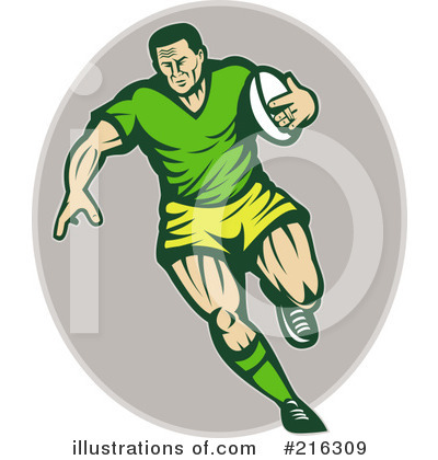 Royalty-Free (RF) Rugby Clipart Illustration by patrimonio - Stock Sample #216309