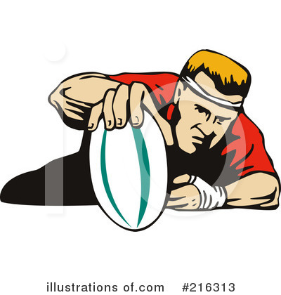 Royalty-Free (RF) Rugby Clipart Illustration by patrimonio - Stock Sample #216313