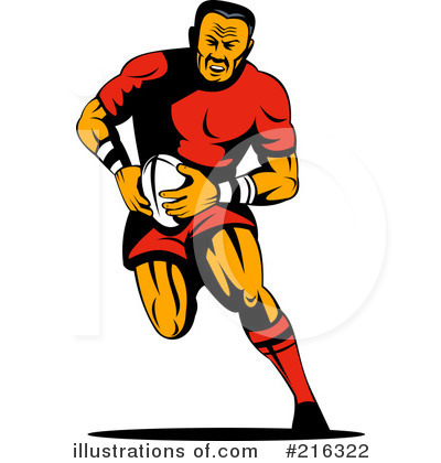 Royalty-Free (RF) Rugby Clipart Illustration by patrimonio - Stock Sample #216322