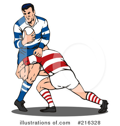 Royalty-Free (RF) Rugby Clipart Illustration by patrimonio - Stock Sample #216328