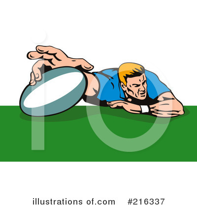 Royalty-Free (RF) Rugby Clipart Illustration by patrimonio - Stock Sample #216337