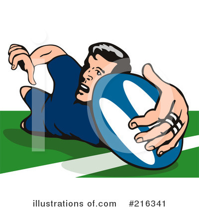 Royalty-Free (RF) Rugby Clipart Illustration by patrimonio - Stock Sample #216341