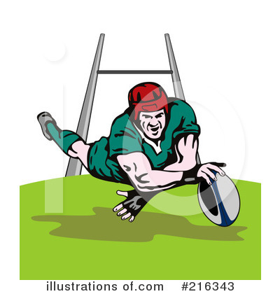Royalty-Free (RF) Rugby Clipart Illustration by patrimonio - Stock Sample #216343