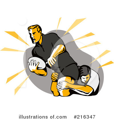 Royalty-Free (RF) Rugby Clipart Illustration by patrimonio - Stock Sample #216347