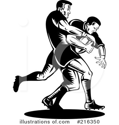 Royalty-Free (RF) Rugby Clipart Illustration by patrimonio - Stock Sample #216350