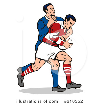Royalty-Free (RF) Rugby Clipart Illustration by patrimonio - Stock Sample #216352