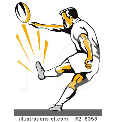 Royalty-Free (RF) Rugby Clipart Illustration by patrimonio - Stock Sample #216358