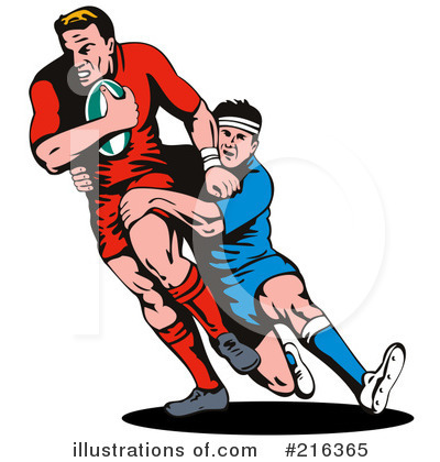 Royalty-Free (RF) Rugby Clipart Illustration by patrimonio - Stock Sample #216365