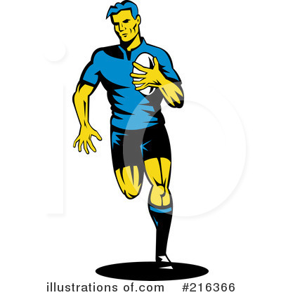 Royalty-Free (RF) Rugby Clipart Illustration by patrimonio - Stock Sample #216366