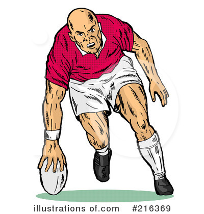 Royalty-Free (RF) Rugby Clipart Illustration by patrimonio - Stock Sample #216369