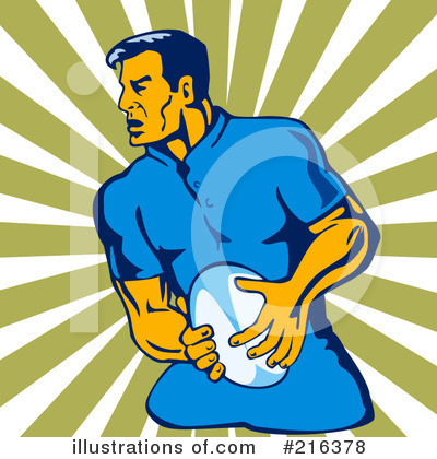 Royalty-Free (RF) Rugby Clipart Illustration by patrimonio - Stock Sample #216378