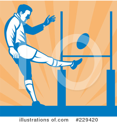 Royalty-Free (RF) Rugby Clipart Illustration by patrimonio - Stock Sample #229420