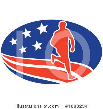Royalty-Free (RF) Runner Clipart Illustration by patrimonio - Stock Sample #1080234
