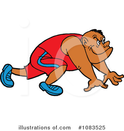Royalty-Free (RF) Runner Clipart Illustration by LaffToon - Stock Sample #1083525