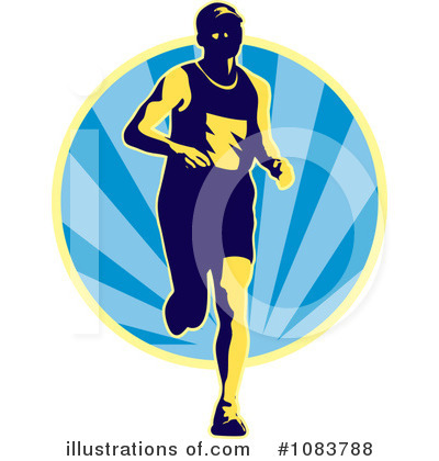 Royalty-Free (RF) Runner Clipart Illustration by patrimonio - Stock Sample #1083788