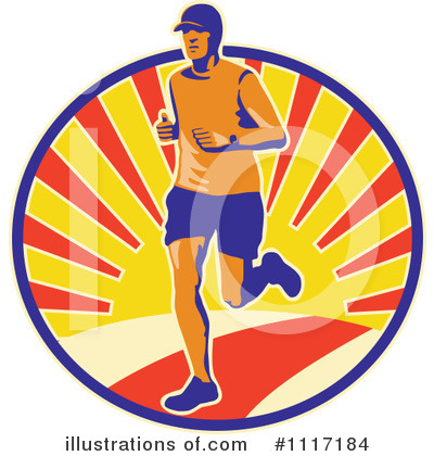 Royalty-Free (RF) Runner Clipart Illustration by patrimonio - Stock Sample #1117184