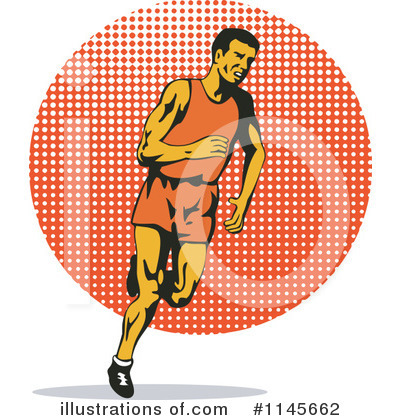 Royalty-Free (RF) Runner Clipart Illustration by patrimonio - Stock Sample #1145662