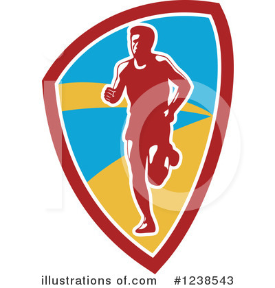 Royalty-Free (RF) Runner Clipart Illustration by patrimonio - Stock Sample #1238543