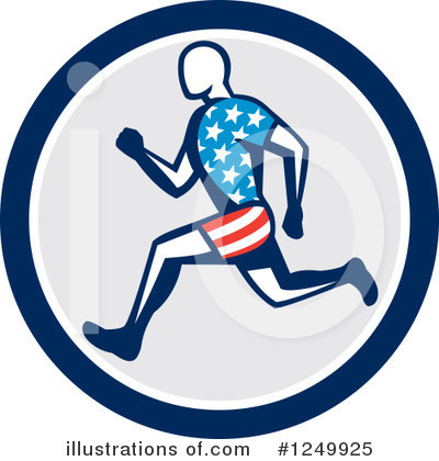 Royalty-Free (RF) Runner Clipart Illustration by patrimonio - Stock Sample #1249925