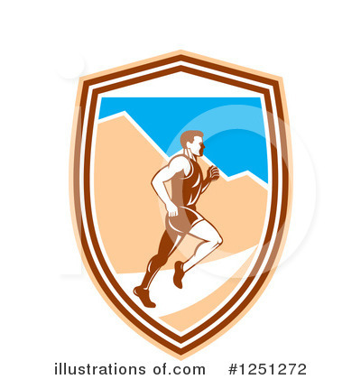 Marathon Runner Clipart #1251272 by patrimonio